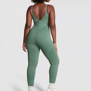 PINK Victoria's Secret Forest Green Jumpsuit